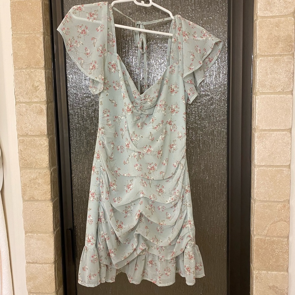 Ruched backless Sundress